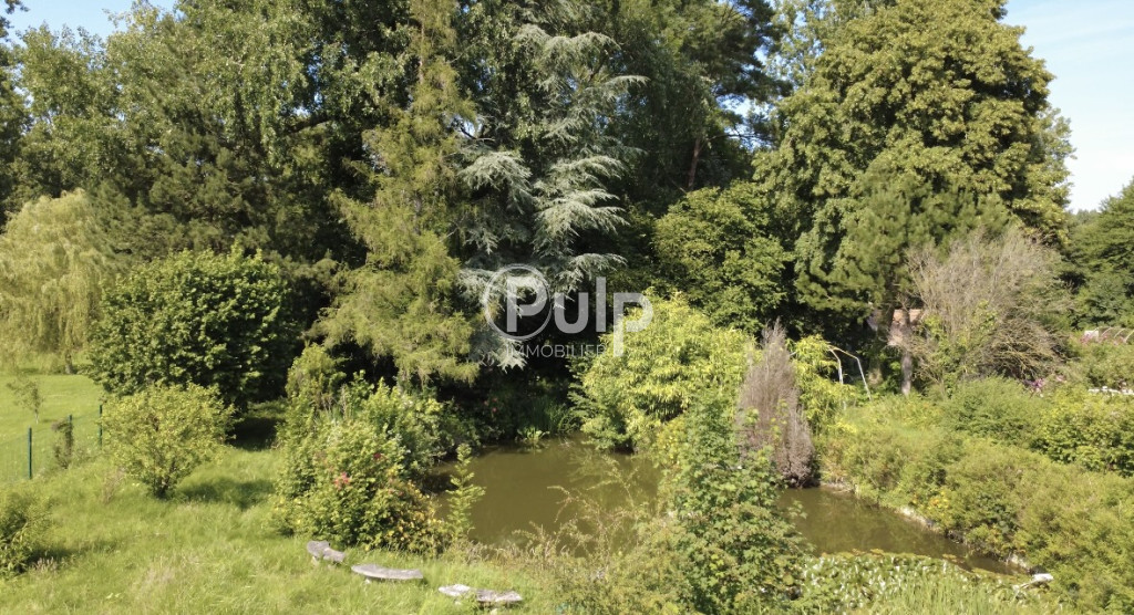 Fermette avec étang, bois et grand terrain à Aubrometz